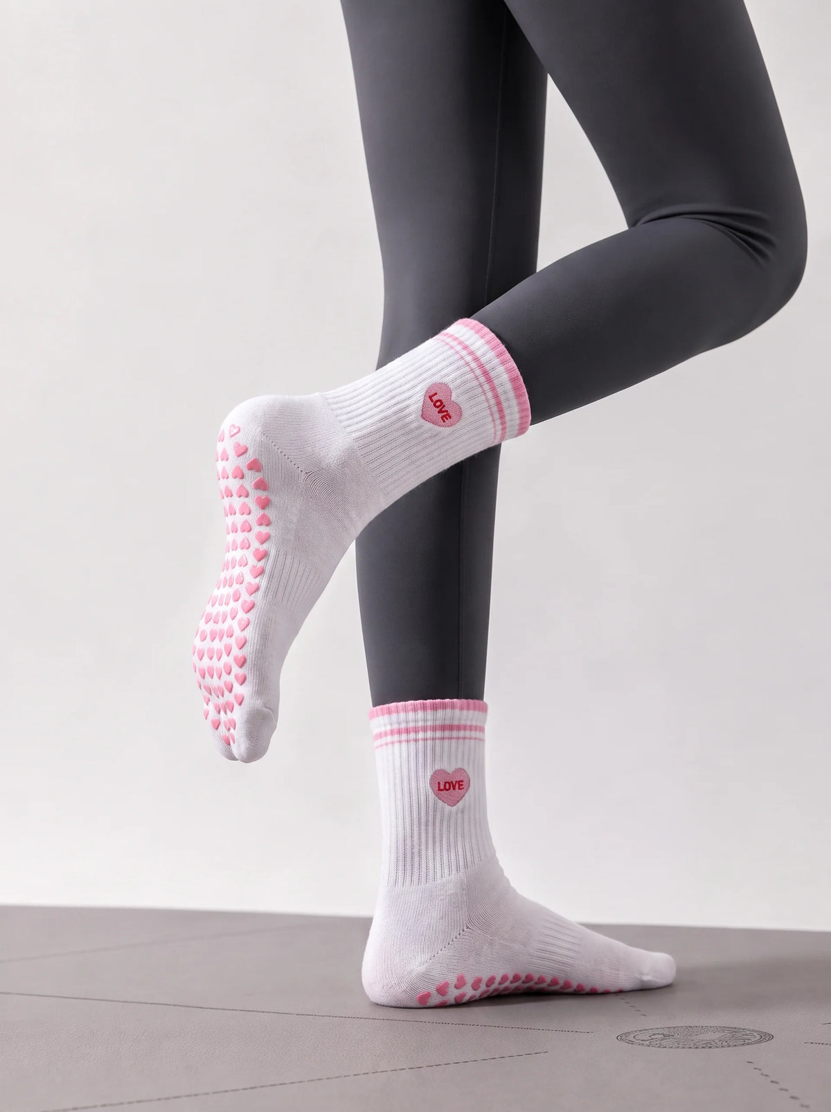 Love Heart Grip Socks