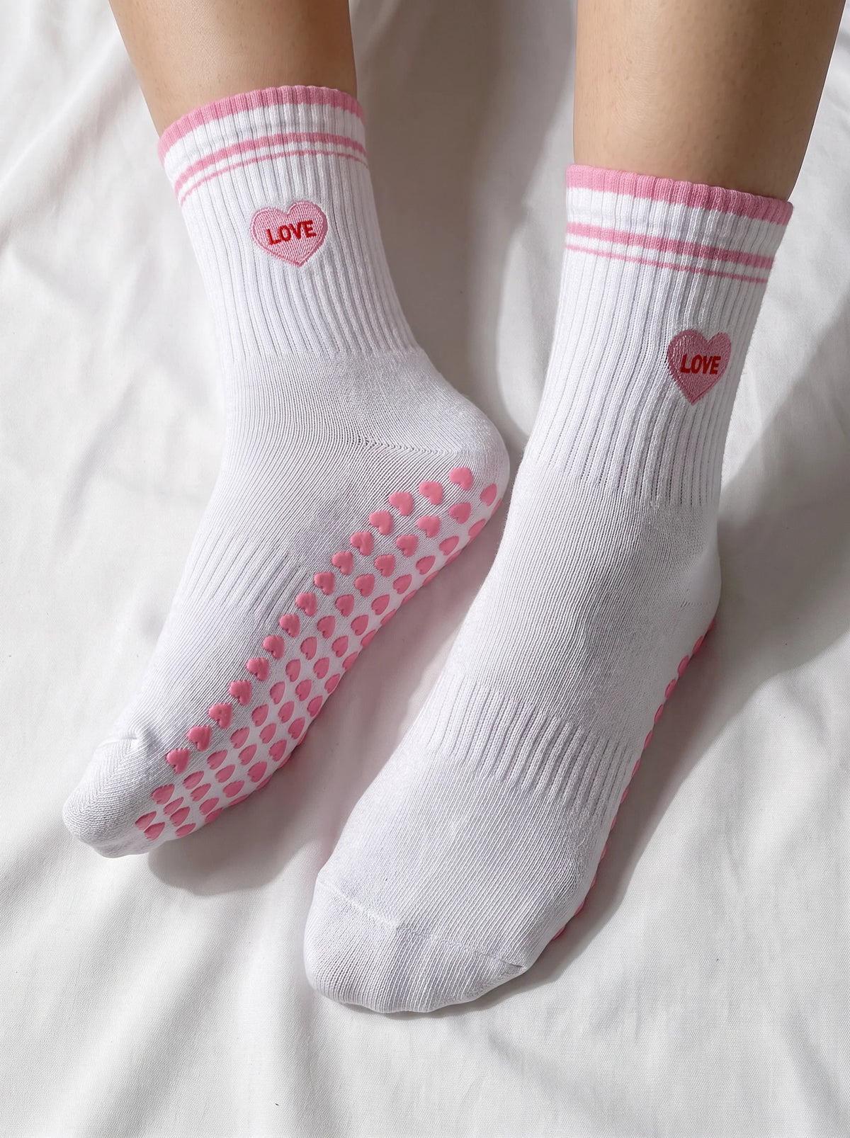 Love Heart Grip Socks