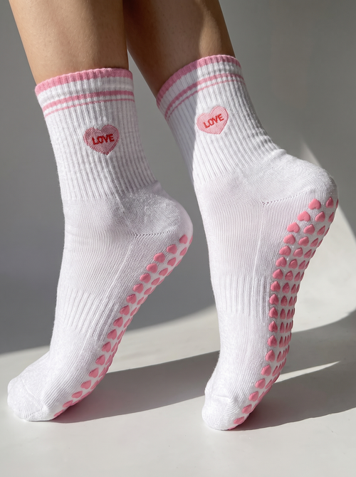 Love Heart Grip Socks