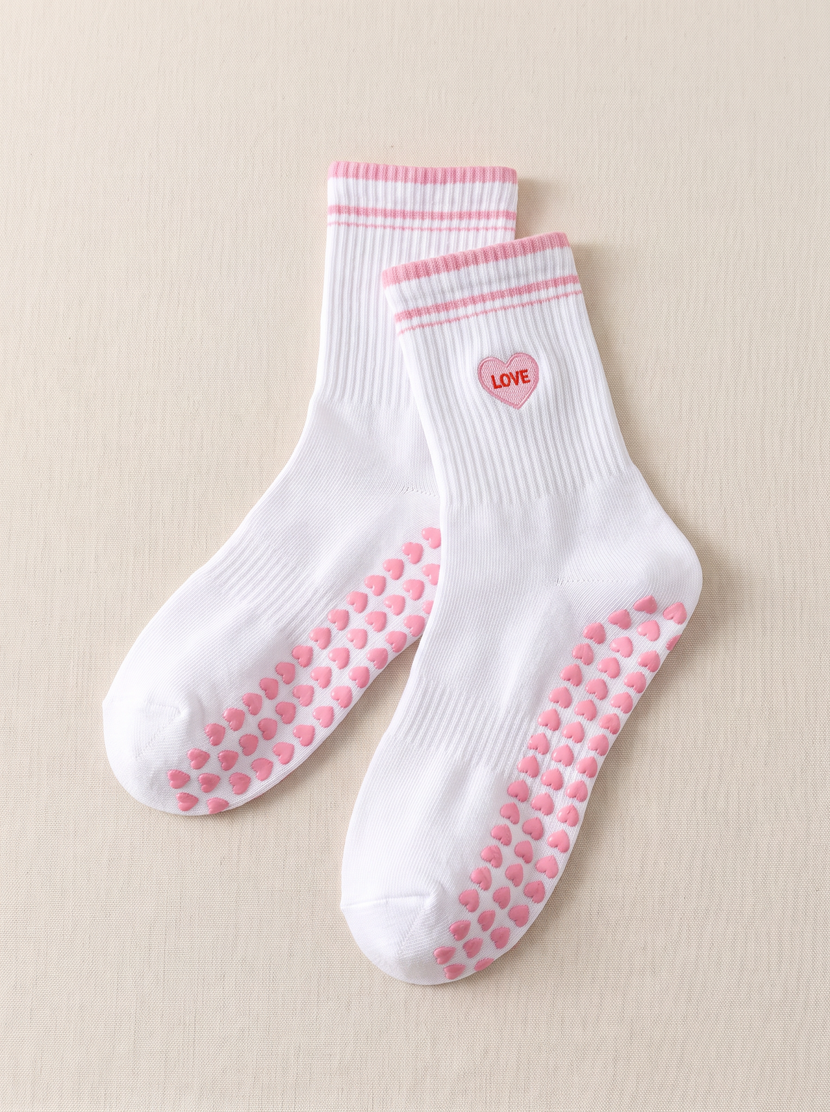 Love Heart Grip Socks